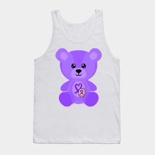 Purple Teddy with Ostomy Bag Tank Top